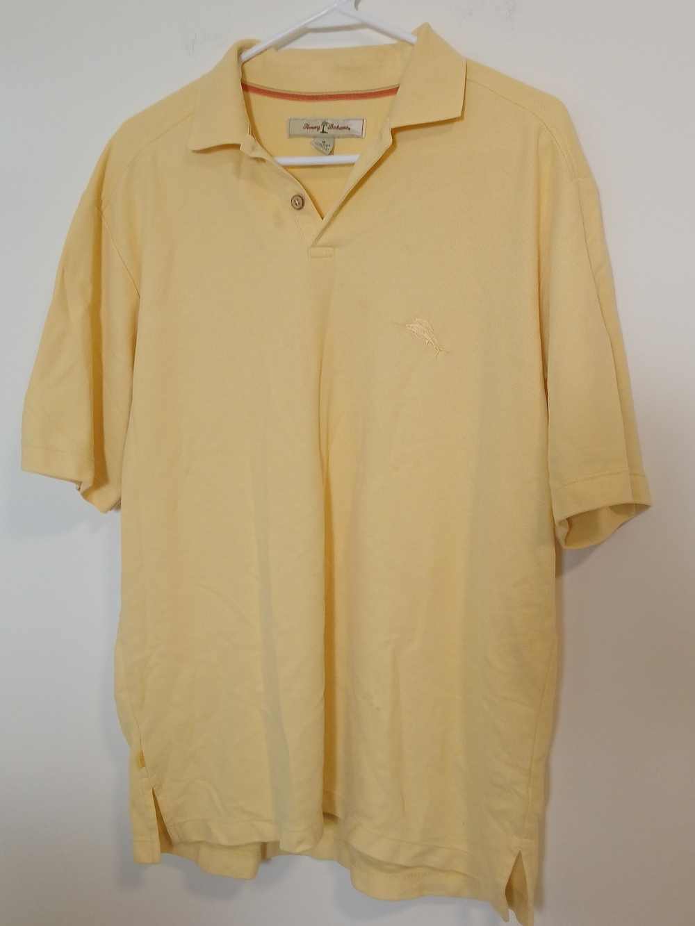 Tommy Bahama Pale Yellow Polo Shirt